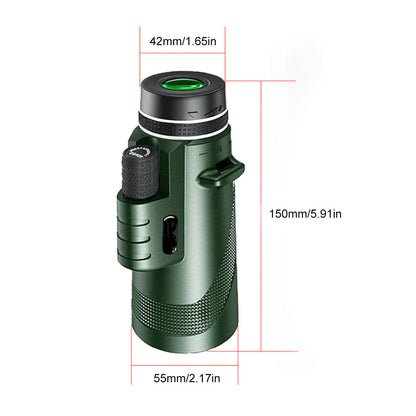 Explora el Mundo: Potente Monocular HD 80x100 con Tripié y Montaje para Teléfono